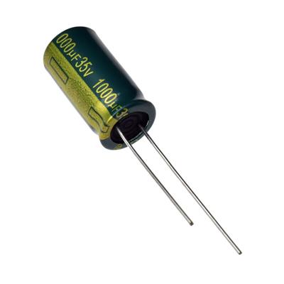 1000UF 35V-10*20-105C-GREEN | 1000UF 35V-10*20-105C-GREEN (LW SERIES) | خازن الکترولیت 1000 میکرو فاراد 35 ولت