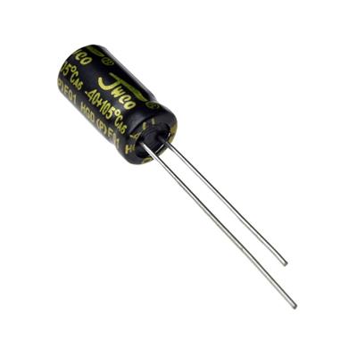 100UF 35V-6.3*12-105C-BLACK&GOLD | HGD101M1VBKJ0612EBG | خازن الکترولیت 100 میکرو فاراد 35 ولت