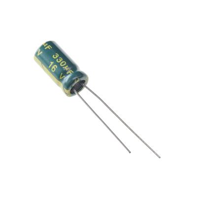 330UF 16V-6.3*12-105C-GREEN | LF331M0JBKJ0612VGN | خازن الکترولیت 330 میکرو فاراد 16 ولت