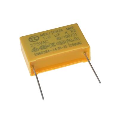 MKT CAPACITOR 1UF 275V X2 22.5MM | 1U K275V X2-22.5MM | خازن ام کا تی 1 میکرو فاراد 275 ولت