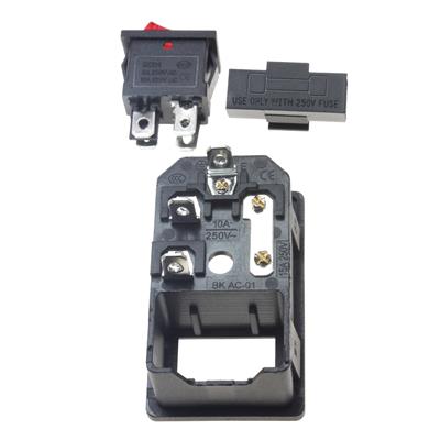 POWER SOCKET AC-01B | جک پاور نری روپنلی کلیددار