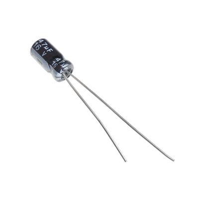 47UF 16V-4*7-105C-BLACK | KM470M1CBKJ0407VBK | خازن الکترولیت 47 میکرو فاراد 16 ولت