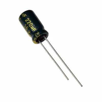 220UF 16V-6.3*12-105C-GREEN | 220UF 16V-6.3*12-105C-GREEN (LW SERIES) | خازن الکترولیت 220 میکرو فاراد 16 ولت