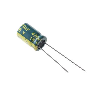 470UF 16V-8*12-105C-GREEN | LF471M1CBKJ0812VGN | خازن الکترولیت 470 میکرو فاراد 16 ولت