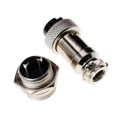 CONNECTOR GX16-2 M&F | CONNECTOR GX16-2 | کانکتور فلزی نظامی 2 پین GX16