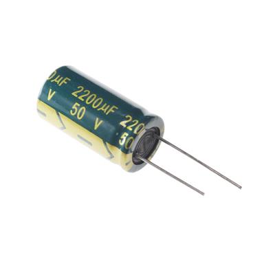 2200UF 50V-16*30-105C-GREEN | LF222M1HBKJ1630VGN | خازن الکترولیت 2200 میکرو فاراد 50 ولت