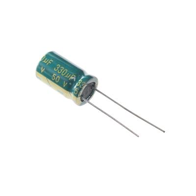 330UF 50V-10*17-105C-GREEN | LF331M1HBKJ1017VGN | خازن الکترولیت 330 میکرو فاراد 50 ولت
