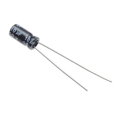 10UF 50V-4*7-105C-BLACK | KM100M1HBKJ0407VBK | خازن الکترولیت 10 میکرو فاراد 50 ولت