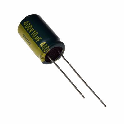 10UF 400V-10*13-105C-GREEN | 10UF 400V-10*13-105C-GREEN (KM SERIES) | خازن الکترولیت 10 میکرو فاراد 400 ولت