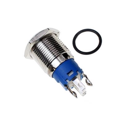 METAL SWITCH WATERPROOF WITH LIGHT SELF-LOCKING 16MM | کلید فشاری فلزی چراغ دار قطر 16 میلی متر