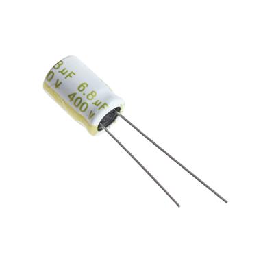 6.8UF 400V-8*12-105C-WHITE | LF6R8M2GBKJ0812EWG | خازن الکترولیت 6.8 میکرو فاراد 400 ولت