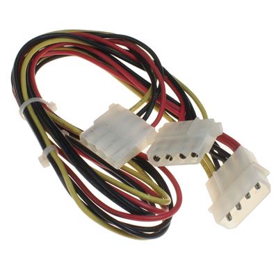 SPLITTER MOLEX 4-PIN MALE TO 2X FEMALE