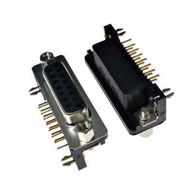 DB15 PIN D-SUB RIGHT ANGEL FEMALE | DR-15FB-B-A | دی کانکتور15 پین مادگی رایت انگل