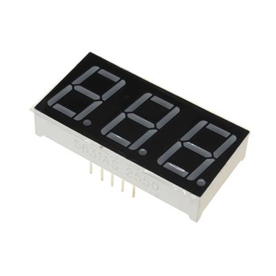 7SEGMENT DISPLAY 3DIGIT COMMON CATHODE 19*37 RED | CL5631AH | سون سگمنت کاتد سه تایی قرمز 5631 سایز 19*37