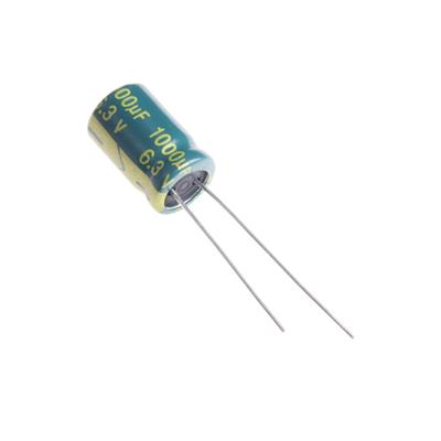 1000UF 6.3V-8*12-105C-GREEN | LF102M0JBKJ0812VGN | خازن الکترولیت 1000 میکرو فاراد 6.3 ولت