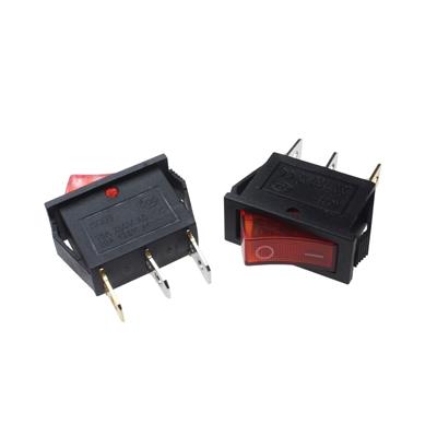 KCD3-102N | KCD3 (16A 250V AC) | کلید راکر چراغ دار دو حالته سه پایه 16 آمپر 30.5*13.5*22