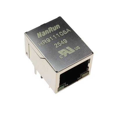 HR911105A | سوکت شبکه مادگی فیلتردار روبردی RJ45 فلزی