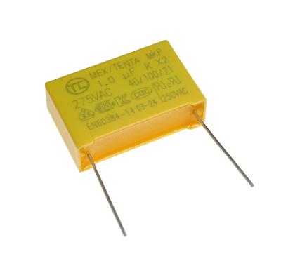 MKT CAPACITOR 1UF 275V X2 22.5MM | 1U K275V X2-22.5MM | خازن ام کا تی 1 میکرو فاراد 275 ولت