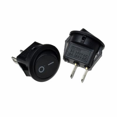 KCD11-101N | KCD1-2-(3A 250V AC) | کلید راکر گرد دوحالته دو پایه 3 آمپر 17.3*14.6