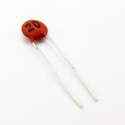 CERAMIC DISC CAPACITOR 20PF 50V | 20PF TOL:20% | خازن عدسی 20 پیکو فاراد