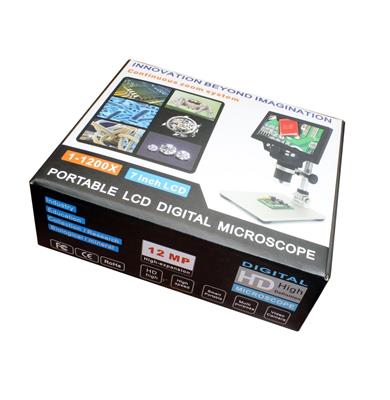 MICROSCOPE G1200 | میکروسکوپ دیجیتال G1200 با منبع نور و نمایشگر ۷ اینچ