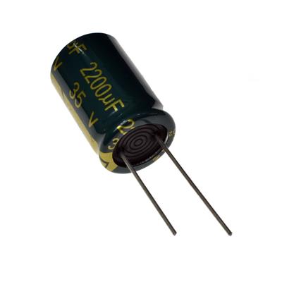 2200UF 35V-16*25-105C-GREEN | 2200UF/35V-16X25-105C-GREEN (LW SERIES) | خازن الکترولیت 2200 میکرو فاراد 35 ولت