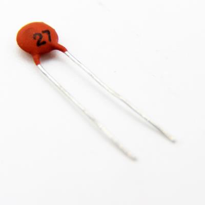 CERAMIC DISC CAPACITOR 27PF 50V | 27PF TOL:20% | خازن عدسی 27 پیکو فاراد