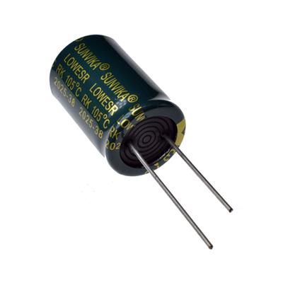 2200UF 35V-16*25-105C-GREEN | 2200UF/35V-16X25-105C-GREEN (LW SERIES) | خازن الکترولیت 2200 میکرو فاراد 35 ولت