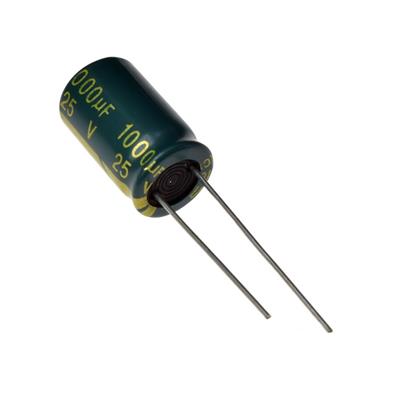 1000UF 25V-10*17-105C-GREEN | 1000UF 25V-10*17-105C-GREEN (LW SERIES) | خازن الکترولیت 1000 میکرو 25 ولت