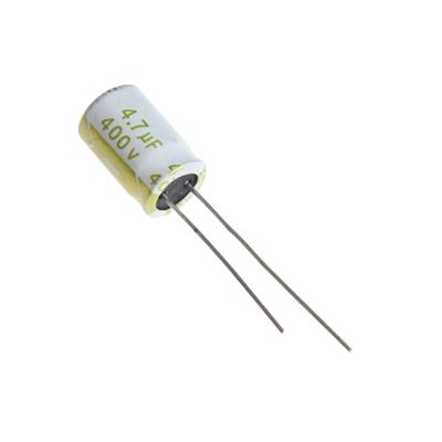 4.7UF 400V-8*12-105C-WHITE | LF4.7M2GBKJ0812EWG | خازن الکترولیت 4.7 میکرو فاراد 400 ولت