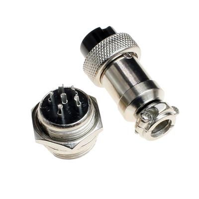 CONNECTOR GX16-6 M&F | CONNECTOR GX16-6 | کانکتور فلزی نظامی 6 پین GX16