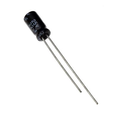 22UF 25V-4*7-105C-BLACK | 22UF/25V-4X7-105C-BLACK (SK SERIES) | خازن الکترولیت 22 میکرو فاراد 25 ولت