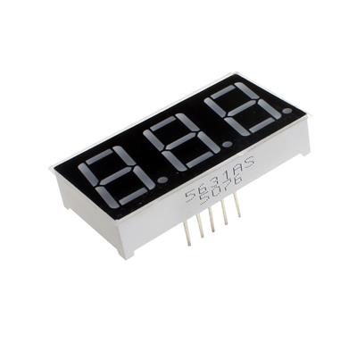 7SEGMENT DISPLAY 3DIGIT COMMON CATHODE 19*37 RED | CL5631AH | سون سگمنت کاتد سه تایی قرمز 5631 سایز 19*37