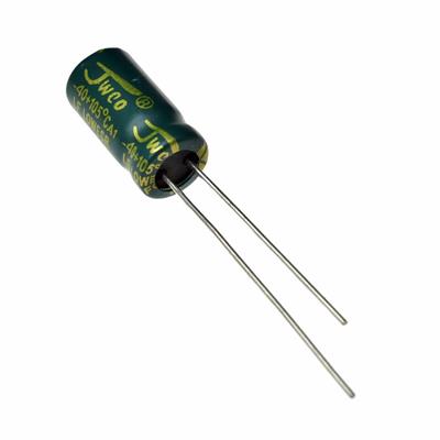 220UF 25V-6.3*12-105C-GREEN | LF221M1EBKJ0612EGN | خازن الکترولیت 220 میکرو فاراد 25 ولت