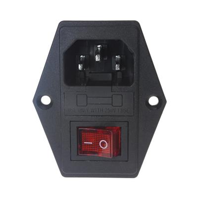POWER SOCKET AC-01A | جک پاور نری روپنلی کلیددار جاپیچدار