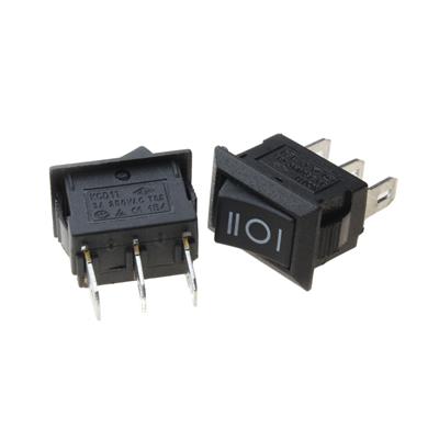 KCD11-103 | KCD11 (3A 250V AC) | کلید راکر سه حالته سه پایه 3 آمپر 15.1*10.6*8.7