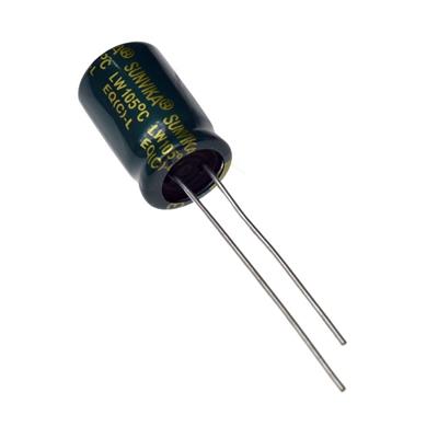 330UF 25V-8*12-105C-GREEN | 330UF 25V-8*12-105C-GREEN (LW SERIES) | خازن الکترولیت 330 میکرو فاراد 25 ولت