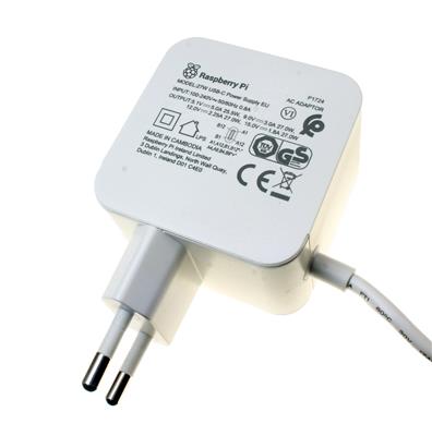 ADAPTOR RASPBERRY PI 5 5V 5A | RASPBERRY PI 27W USB-C POWER SUPPLY | آداپتور شارژر رزبری پای 5 آمپر