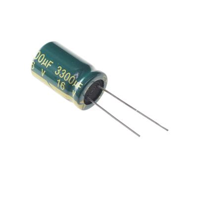 3300UF 16V-13*21-105C-GREEN | LF332M1CBKJ1321VGN | خازن الکترولیت 3300 میکرو فاراد 16 ولت