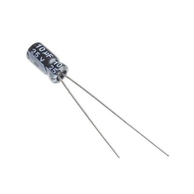 10UF 25V-4*7-105C-BLACK | KM100M1EBKJ0407VBK | خازن الکترولیت 10 میکرو فاراد 25 ولت