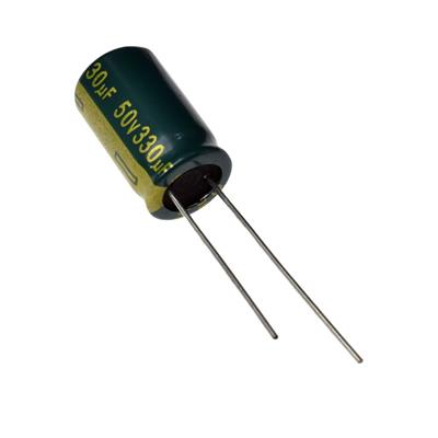 330UF 50V-10*17-105C-GREEN | 330UF 50V-10*17-105C-GREEN (LW SERIES) | خازن الکترولیت 330 میکرو فاراد 50 ولت