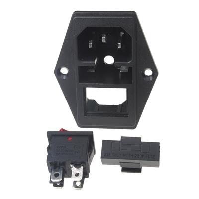 POWER SOCKET AC-01A | جک پاور نری روپنلی کلیددار جاپیچدار