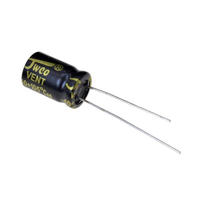 220UF 25V-8*12-105C-GREEN | LF221M1EBKJ0812VGN | خازن الکترولیت 220 میکرو فاراد 25 ولت