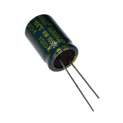 22UF 400V-13*21-105C-GREEN | 22UF 400V-13*21-105C-GREEN (KM SERIES) | خازن الکترولیت 22 میکرو فاراد 400 ولت