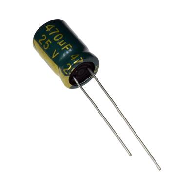 470UF 25V-8*12-105C-GREEN | 470UF 25V-8*12-105C-GREEN (LW SERIES) | خازن الکترولیت 470 میکرو فاراد 25 ولت