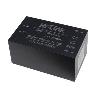 HLK-10M09 | مبدل 220 ولت AC به 9 ولت DC با حداکثر جریان 1.1 آمپر