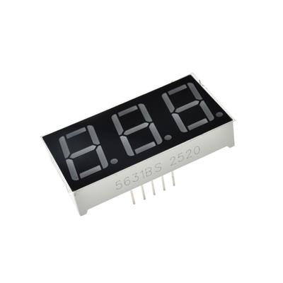 7SEGMENT DISPLAY 3DIGIT COMMON ANODE 19*37 RED | CL5631BH | سون سگمنت آند سه تایی قرمز 5631 سایز 19*37