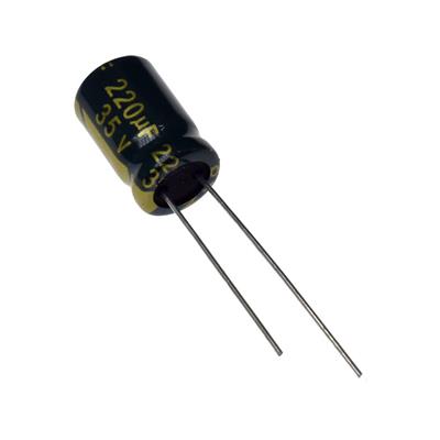 220UF 35V-8*12-105C-GREEN | 220UF 35V-8*12-105C-GREEN (LW SERIES) | خازن الکترولیت 220 میکرو فاراد 35 ولت