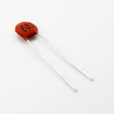 CERAMIC DISC CAPACITOR 680PF 50V | 681PF TOL:20% | خازن عدسی 680 پیکو فاراد