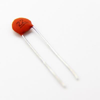 CERAMIC DISC CAPACITOR 22PF 50V | 22PF TOL:20% | خازن عدسی 22 پیکو فاراد